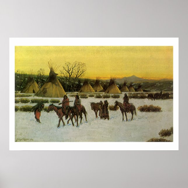 Affiches Camp Sioux à Wounded Knee par John Hauser (Devant)