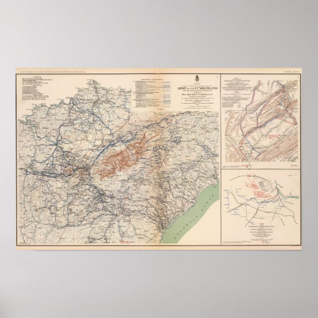 Affiches Campagnes de l'Armée du Cumberland (Devant)