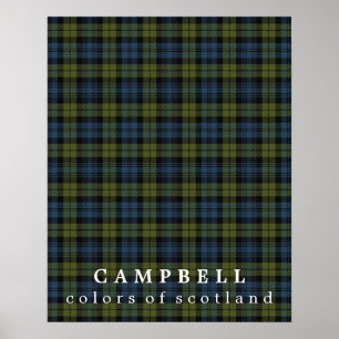 Affiches Campbell Colours d'Écosse Tartan