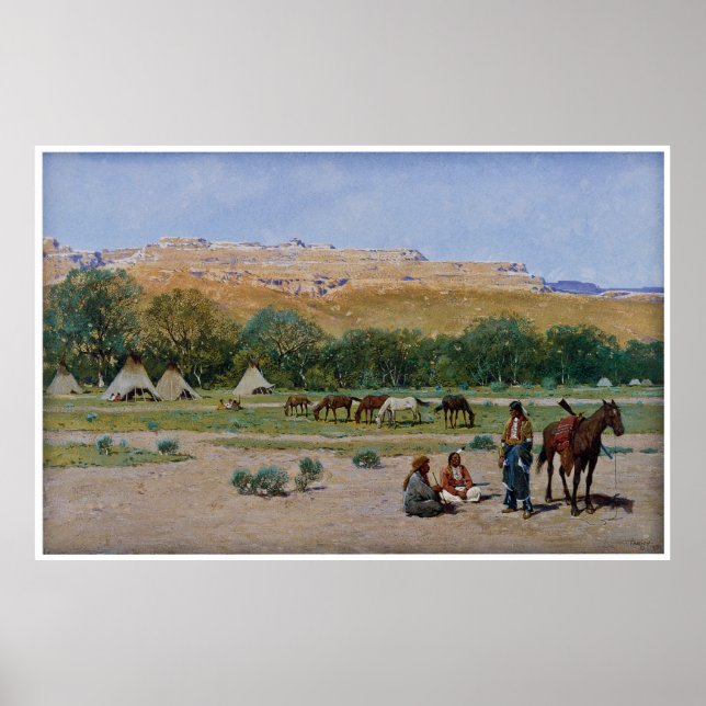 Affiches Campement indien 1901 par Henry Farny (Devant)