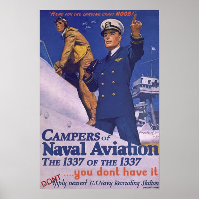 Affiches Campeurs de l'aviation navale (Devant)