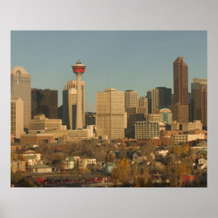Affiches Canada, Alberta, Calgary : Skyline de la ville à p