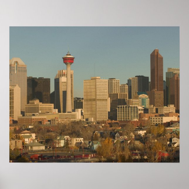 Affiches Canada, Alberta, Calgary : Skyline de la ville à p (Devant)