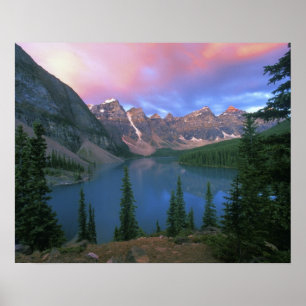 Affiches Canada, Alberta, lac Moraine à l'aube, Banff