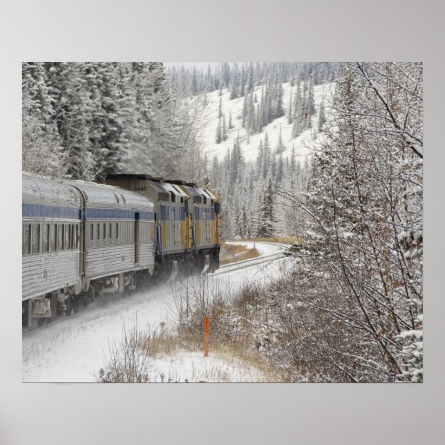 Affiches Canada, Alberta. Train à neige VIA Rail entre (Devant)