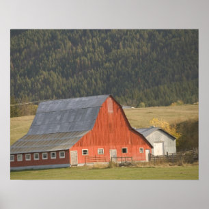 Affiches CANADA, Colombie-Britannique, Enderby. Grange roug