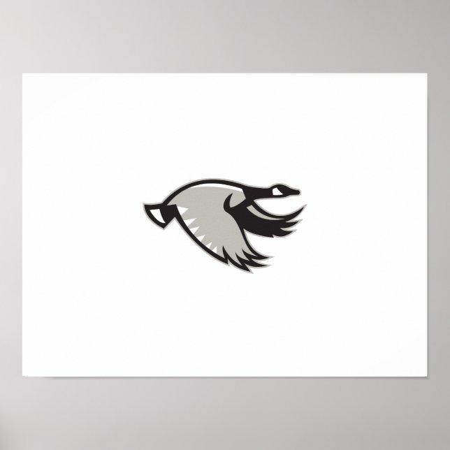 Affiches Canada Goose Flying Retro (Devant)