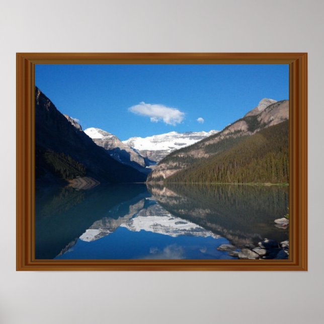 Affiches Canada Lake Louise Rocky Mountain Wood Fragment Im (Devant)
