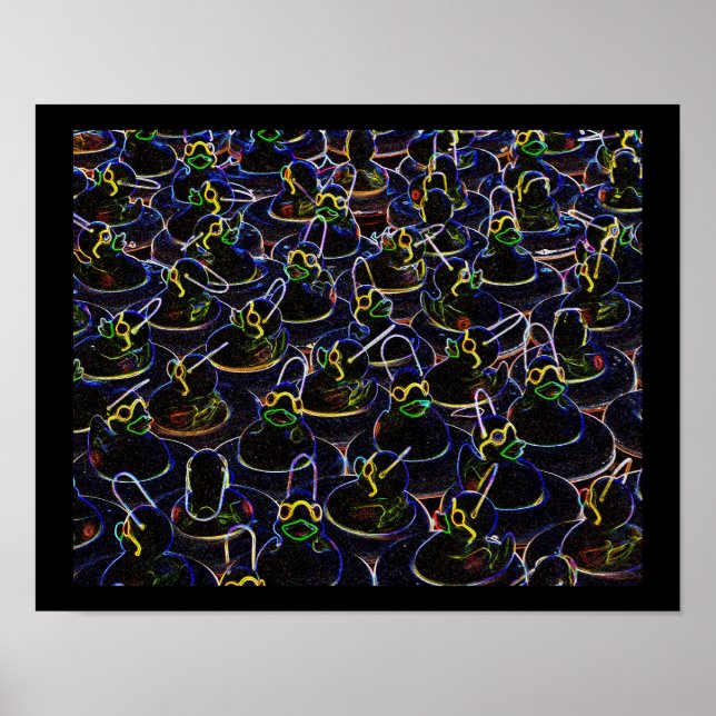 Affiches Canards en caoutchouc Cool brillants avec des nuan (Devant)