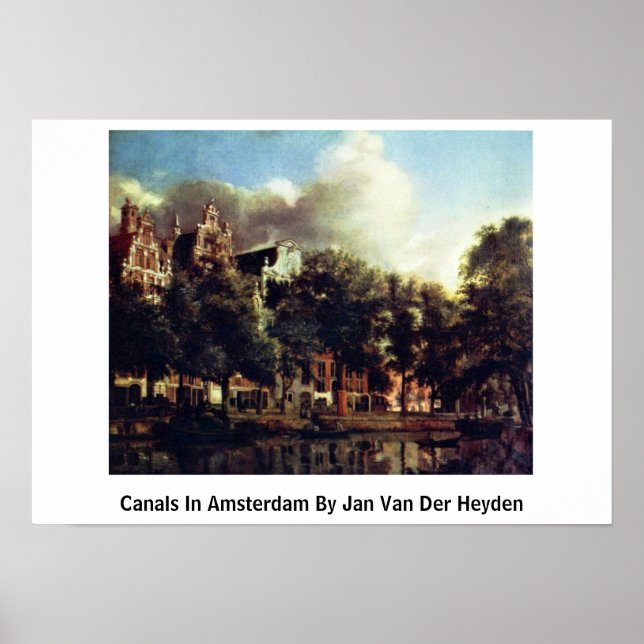 Affiches Canaux À Amsterdam Par Jan Van Der Heyden (Devant)