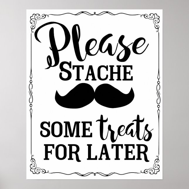 Affiches candy bar sweet table sign wedding black color (Devant)