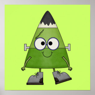 Affiches Candy Corn Frankenstein Halloween