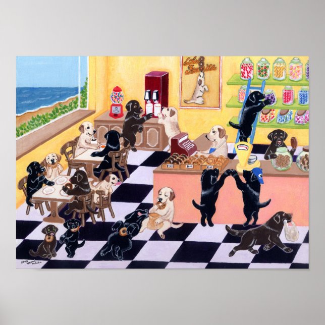 Affiches Candy Shop Labradors Artwork (Devant)