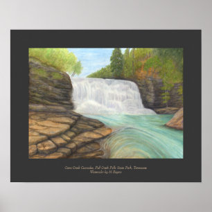 Affiches Cane Creek Cascades - Waterfall Art Print