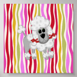 Affiches Caniche coloré colossal