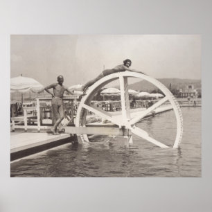 Affiches Cannes, sur la plage en 1935