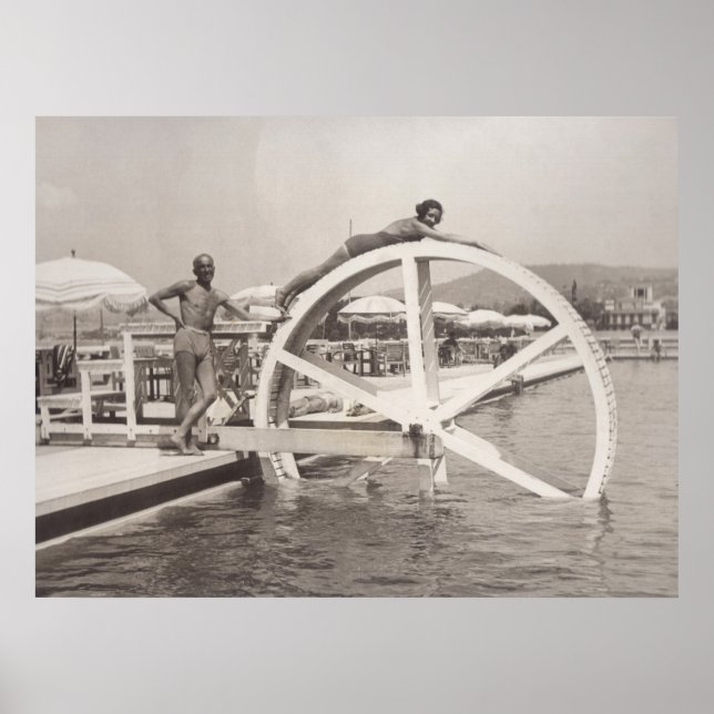 Affiches Cannes, sur la plage en 1935 (Devant)