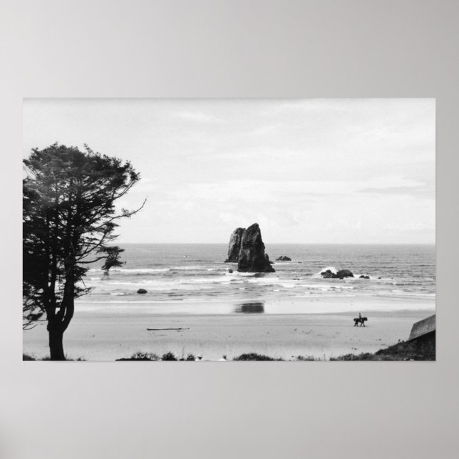 Affiches Cannon Beach, Oregon Scene avec les aiguilles (Devant)