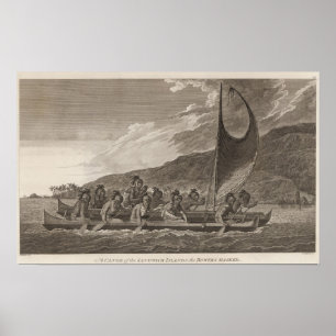 Affiches Canoë, Sandwich Islands
