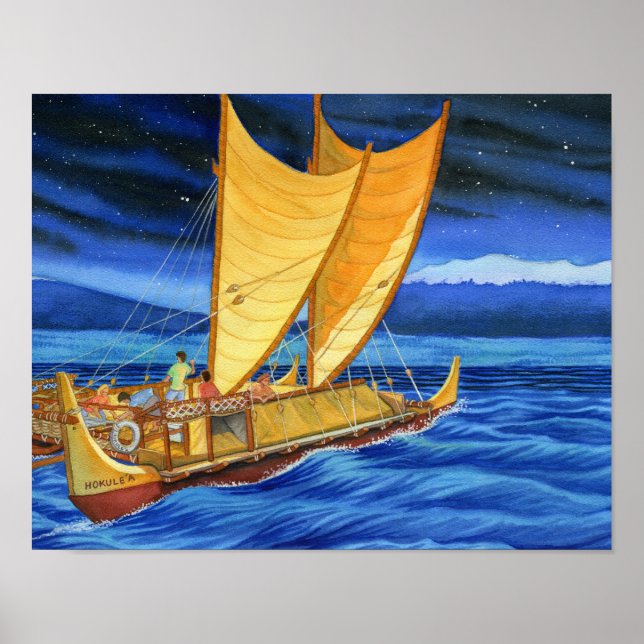 Affiches Canot de voyage Hokulea (Devant)
