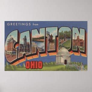 Affiches Canton, lettre ScenesCanton, OH 2 d'OhioLarge
