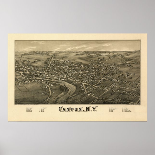 Affiches Canton NY 1885 (Devant)