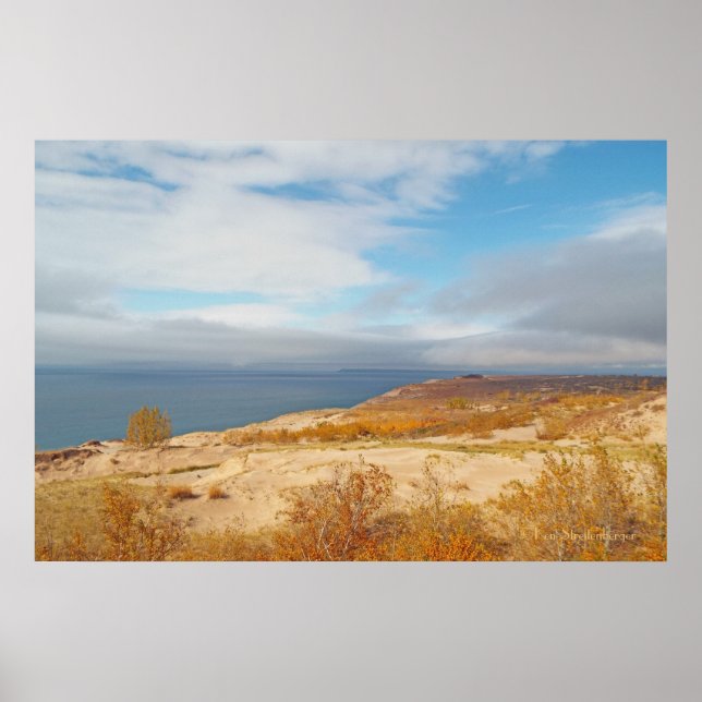 AFFICHES CANVAS GLOSS / DORMIR DUNES D'OURS / LAC, DUNES, S (Devant)