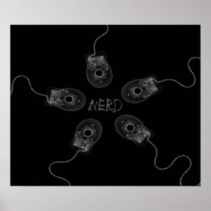Affiches Canvas Print B&W Nerd X-Ray Computer Mice
