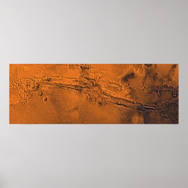 Affiches Canyon Valles Marineris sur Mars Panorama (Devant)