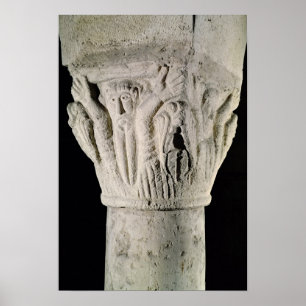 Affiches Capital de colonne avec un homme avec les bras