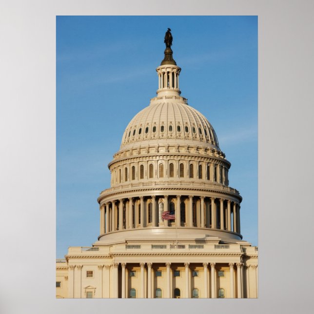 Affiches Capitol Building abattu au crépuscule (Devant)