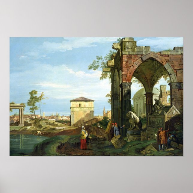 Affiches Capriccio avec Motifs de Padoue, vers 1756 (Devant)