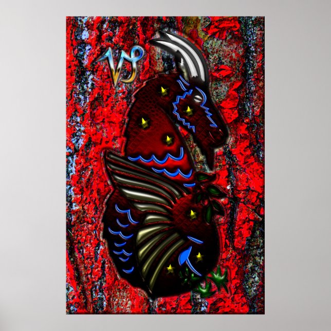 Affiches Capricorne Zodiac Art (Devant)