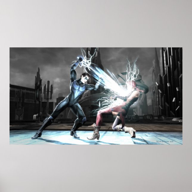 Affiches Capture d'écran : Nightwing vs harley (Devant)