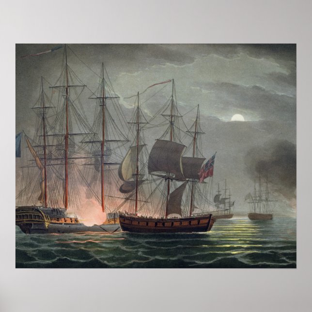 Affiches Capture of La Desiree, July 7th 1800, from 'The Na (Devant)