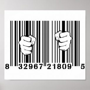 Affiches Capturé Par Consumerism UPC Barcode Prison