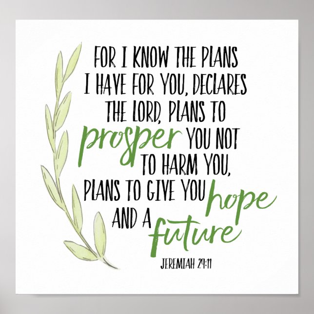 Affiches Car je connais les plans que j'ai pour vous Imprim (Devant)