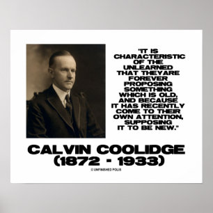 Affiches Caractéristique de l'Inculte Vieux Nouveau Coolidg