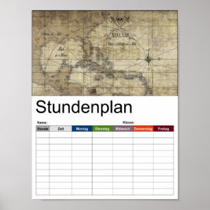 Affiches Caraïbes - ancien calendrier de la carte