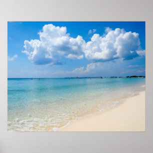 Affiches Caraïbes - Plage de Seven Mile - Îles Caïmans