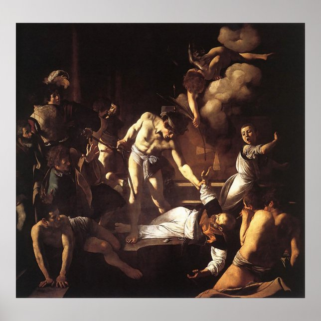 Affiches Caravaggio Le Martyre De Saint Matthieu (Devant)