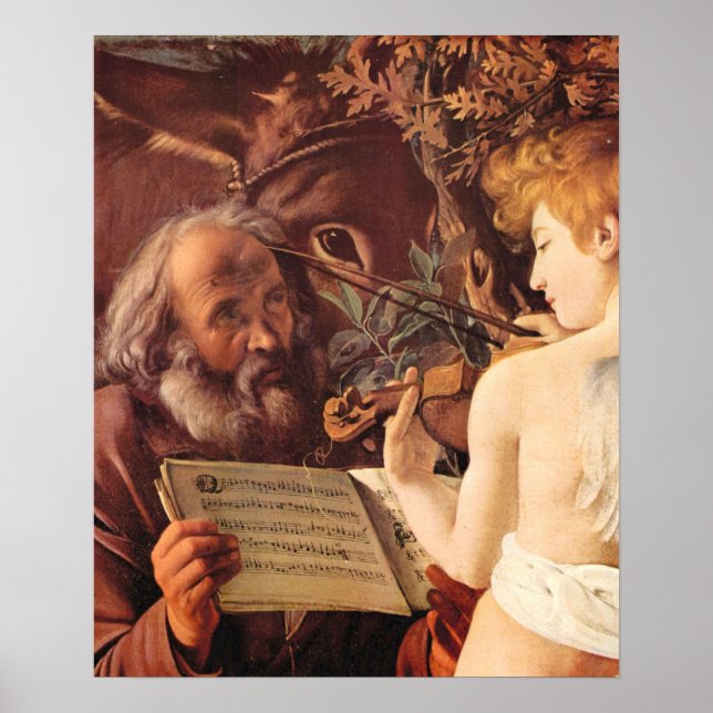 Affiches Caravaggio-Repos sur la fuite en Egypte (Devant)