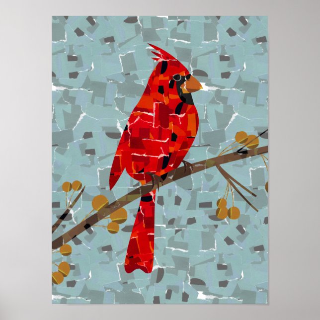 Affiches Cardinal Rouge, l'oiseau de Noël (Devant)