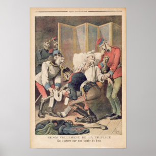 Affiches Caricature d'Alliance triple