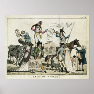 Affiches Caricature des charlatans offrant des vaccins