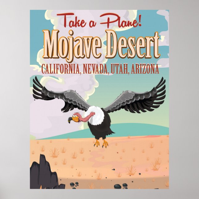 Affiches Caricature du désert de Mojave à imprimer pour les (Devant)