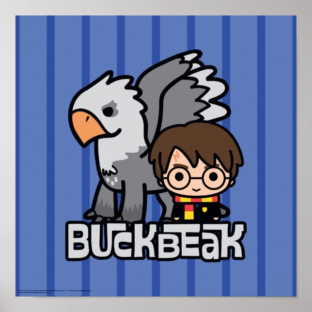 Affiches Caricature Harry Potter et Buckbeak (Devant)