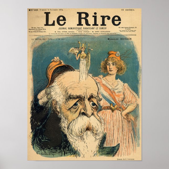 Affiches Caricature of Henri Brisson, (Devant)