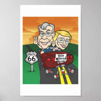 Affiches Caricature pour la retraite de Burford