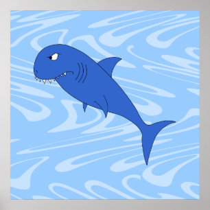 Affiches Caricature Requin.